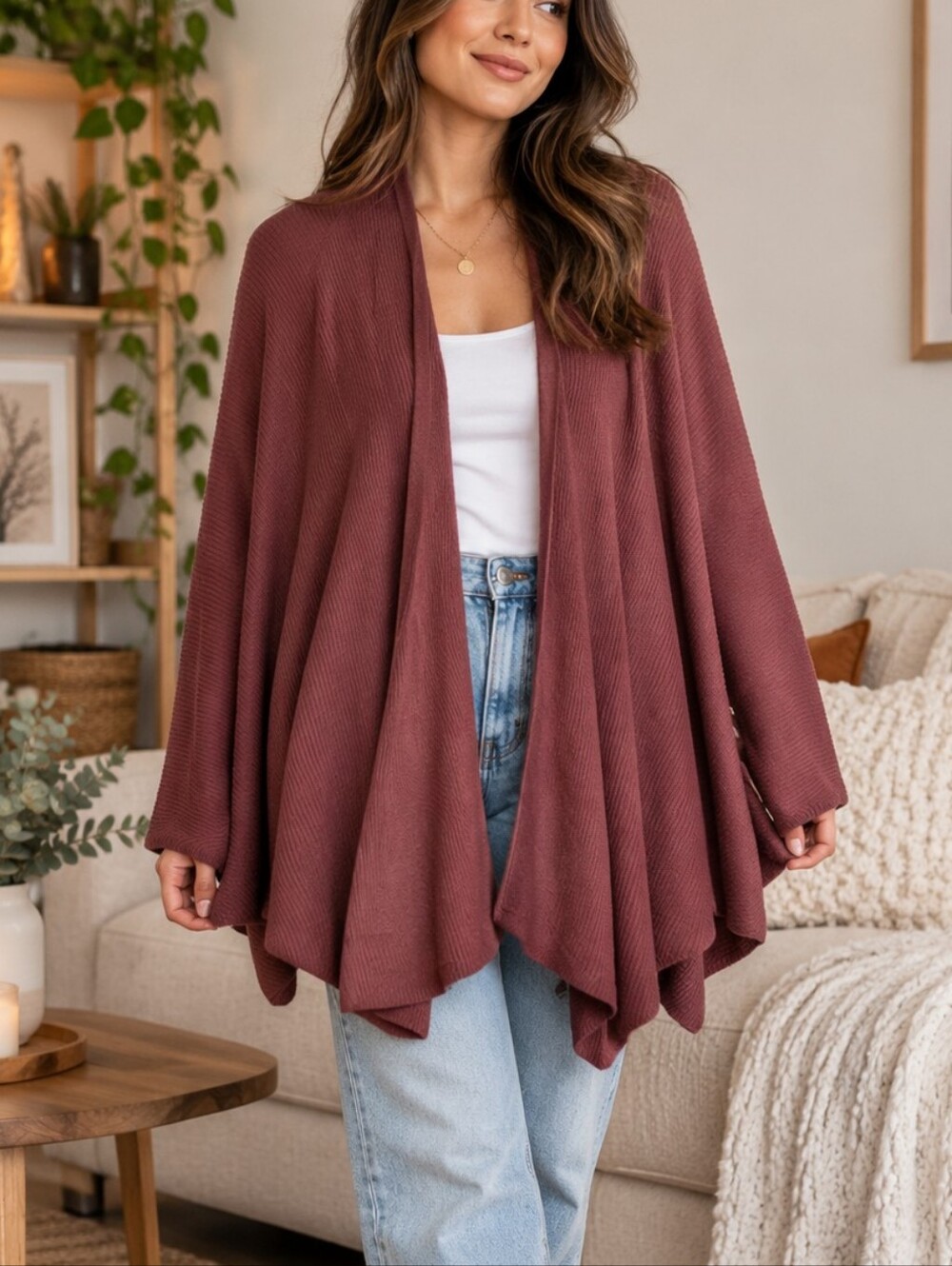 Lululemon Open-Front Draped Cardigan Jacket Dusty Rose One Size